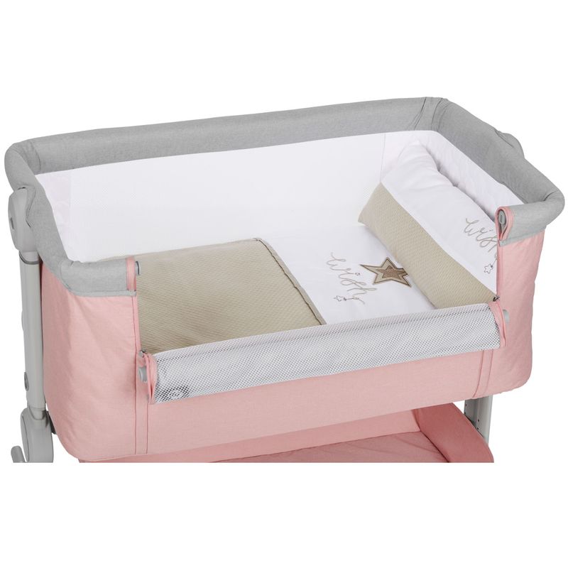 Minicuna-Colecho-Comfy-Rosa---textil-Wish