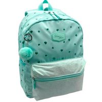 Mochila Escolar Blin Blin Corazones Menta