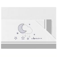Triptico sabanas de Minicuna A Dormir Gris