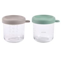 Set 2 Botes Cristal 250ml Gris/ Verde