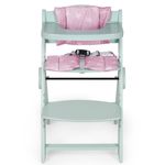 Trona-madera-plegable-Menta-con-cojin-Full-Rosa