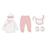 Set Nacimiento de 0-6m 5 piezas Flores Rosa