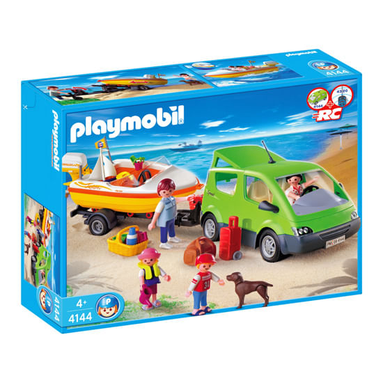 Playmobil-Family-Fun-Coche-familiar-con-Lancha