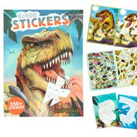 Dino World Libro de Pegatinas por Números