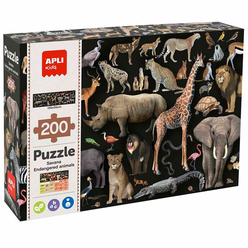 Puzzle-Animales-Amenazados-Sabana