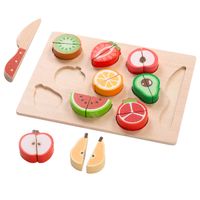Tabla de Frutas Cortadas de Madera