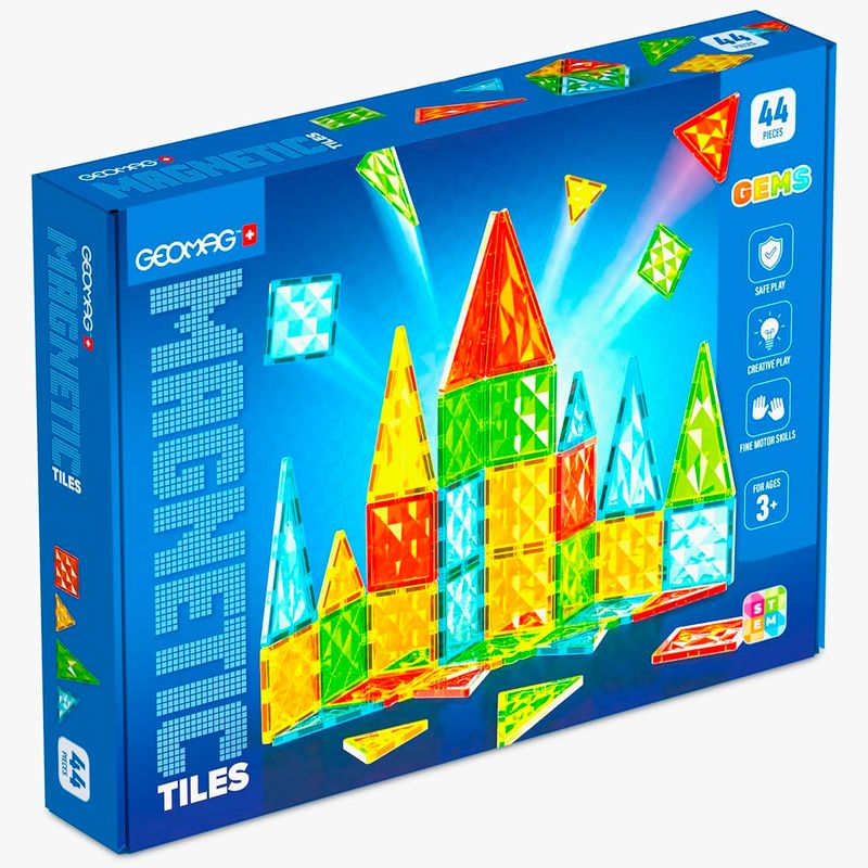 Geomag-Magnetic-Tiles-Azulejos-Gemas-44-Piezas