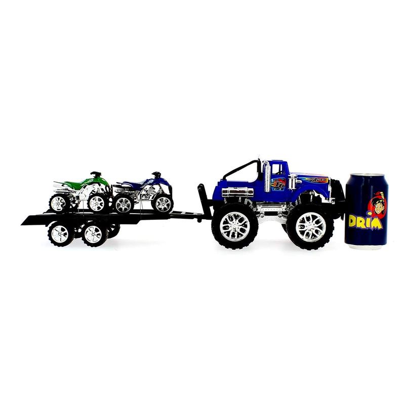 Coche-Crusher-Azul-con-Remolque-y-Quads_3