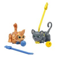 Pet Parade 2 Gatitos Gris Y Naranja