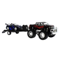 Jeep de Juguete con Remolque y Descapotable Negro y Azul
