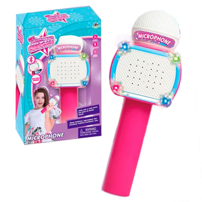Microfono-Karaoke-Bluetooth-Rosa