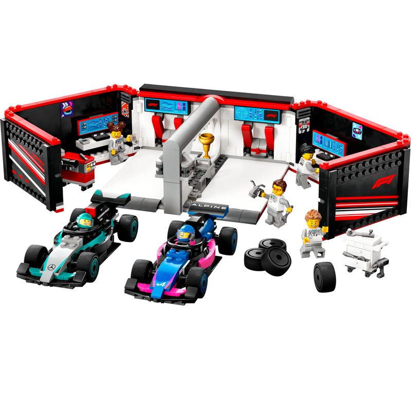 Lego-City-Garaje-de-F1Mercedes-AMG-y-Alpine_1