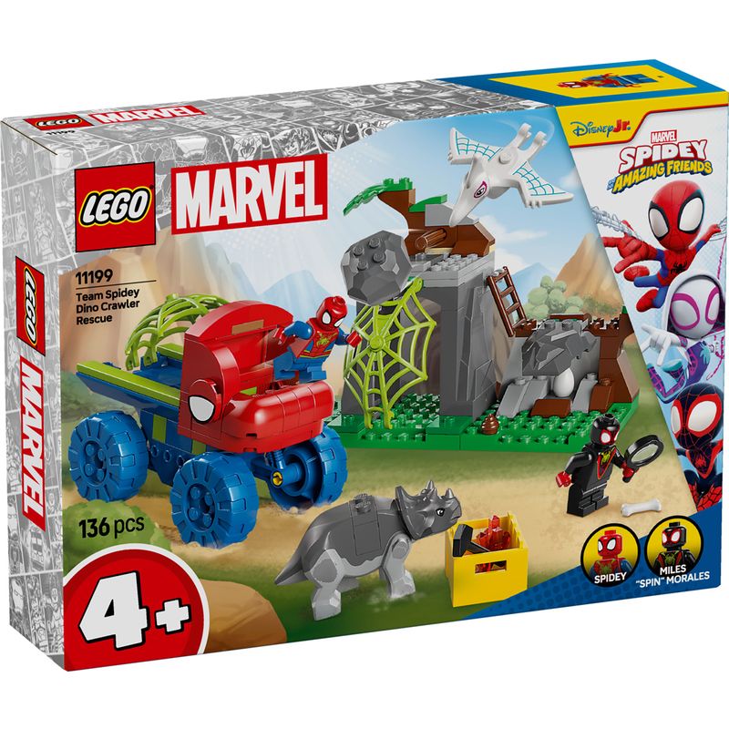 Lego-Spidey-Todoterreno-Dinosaurio-y-Equipo-Spidey
