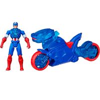 Capitán América Epic World of Action Moto Lanza Escudos