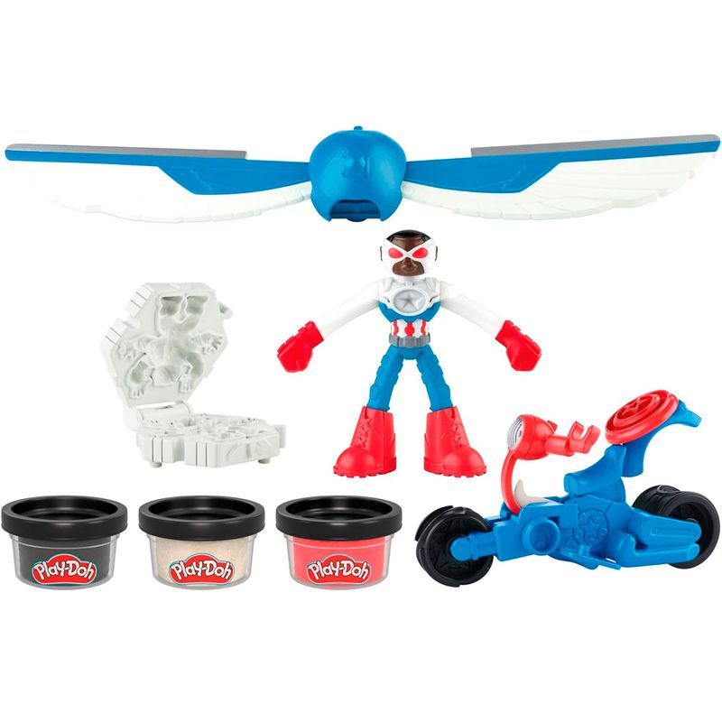 Play-Doh-Capitan-America-Moto-Cortadora