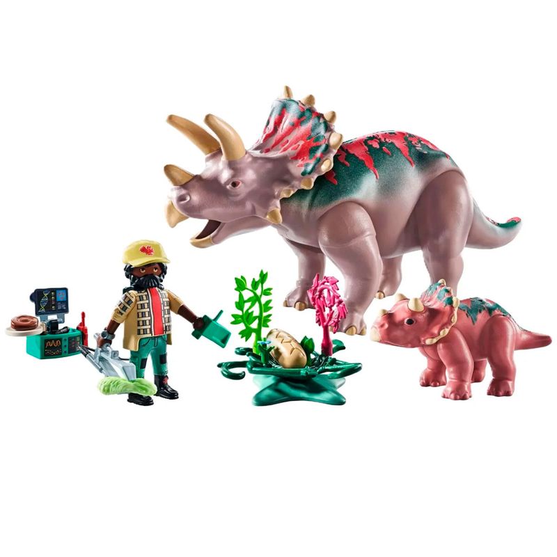 Playmobil-Dinos-Familia-de-Triceratops_1