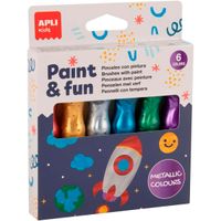 Pack Temperas en Tubo con Pincel Metalizadas