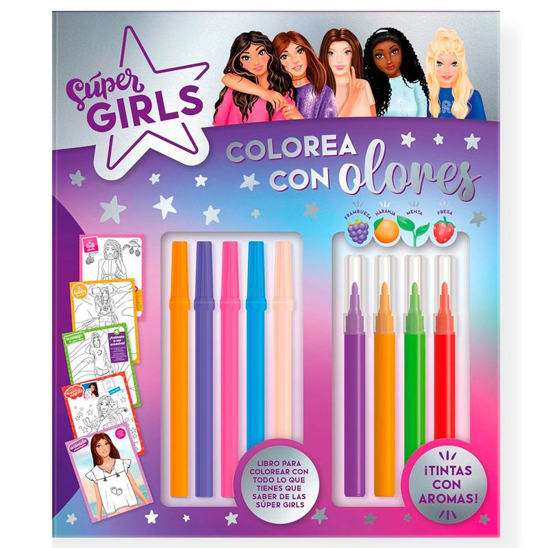 Super-Girls-Colorea-con-Olores