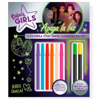 Súper Girls Colorea con Tinta Luminiscente