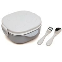Fiambrera Inox c/ compartimentos Gris