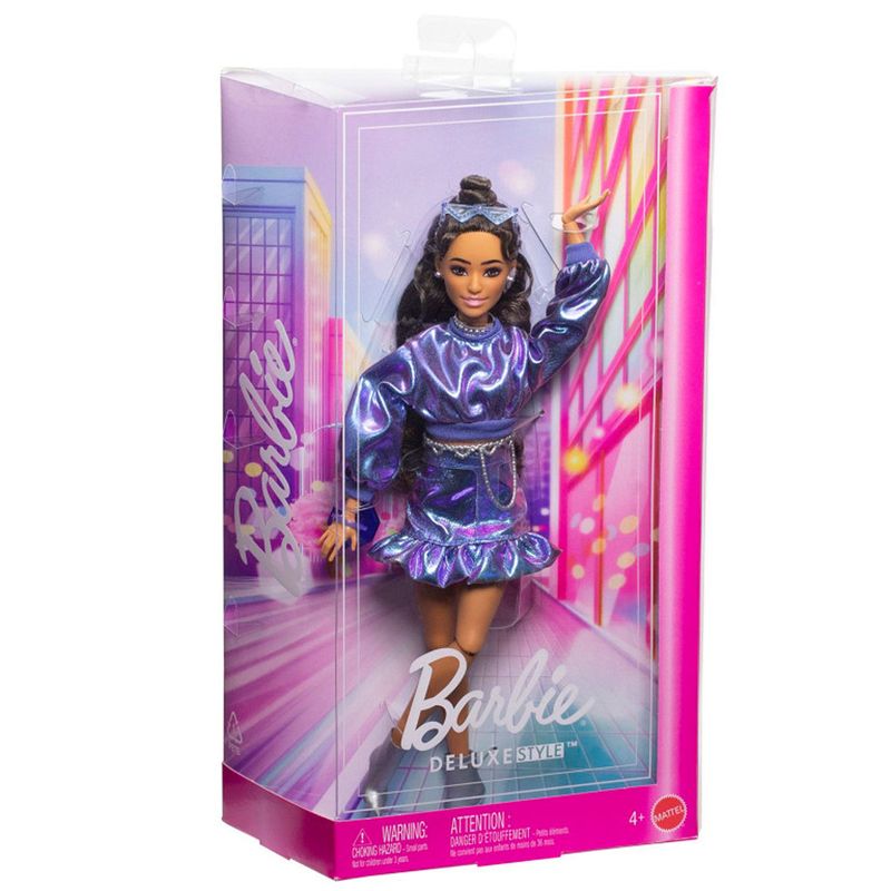 Barbie-Deluxe-Style-nº-7-Muñeca-Morena-Conjunto-Azul-Metalizado_6