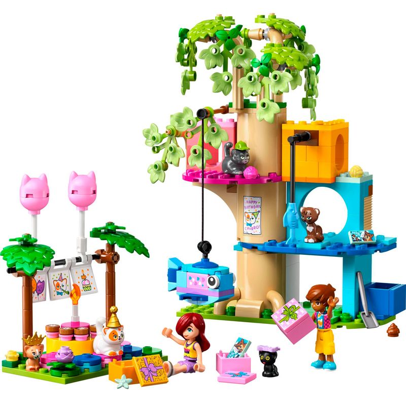 Lego-Friends-Fiesta-de-Cumpleaños-y-Casa-del-Arbol-Felina_1