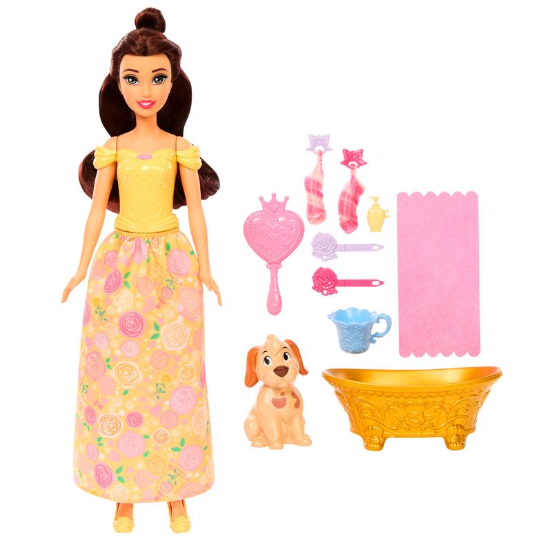 Princesas-Disney-Bella-Baña-y-Cepilla-al-Perrito_4