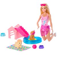 Barbie Fiesta de Cachorros en la Piscina