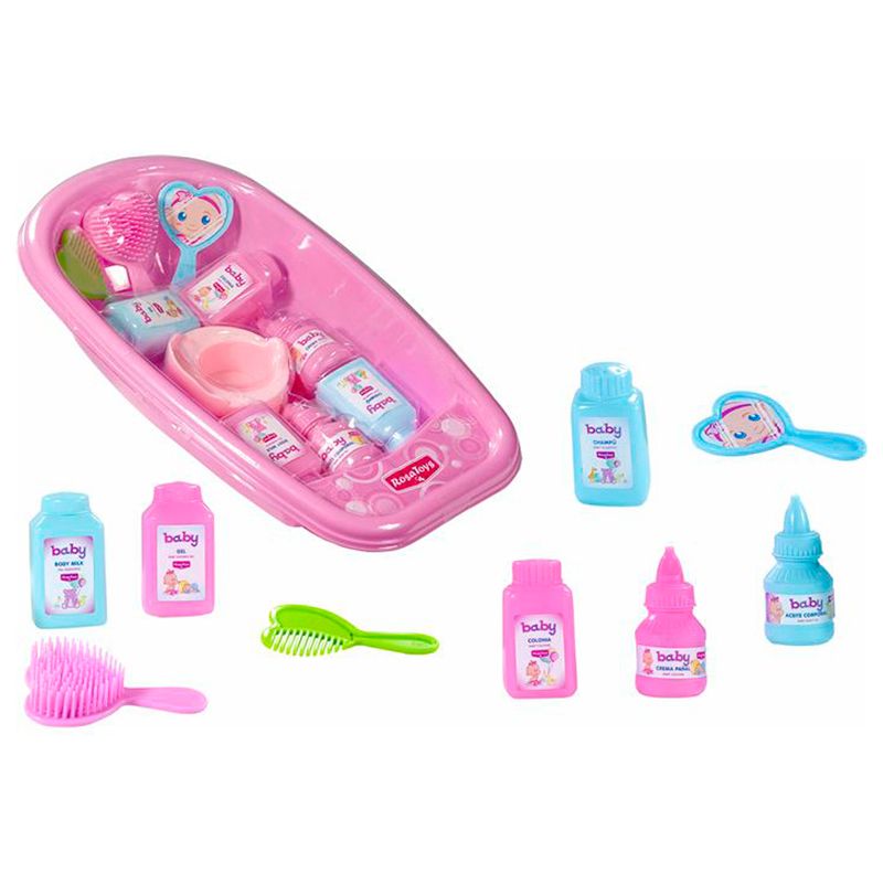 Bañera-para-Muñecas-con-Accesorios-de-Baño