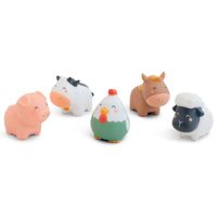 Pack de 5 juguetes baño Animales de la Granja