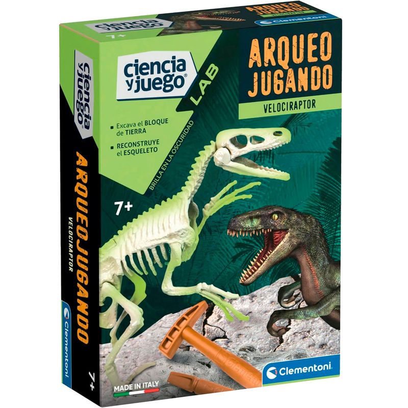 Arqueojugando-Velociraptor-Fluorescente
