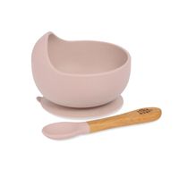 Cuenco silicona c/ cuchara Rosa
