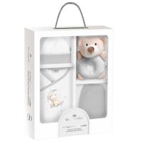 Set de 4 piezas de primera puesta ositos Gris