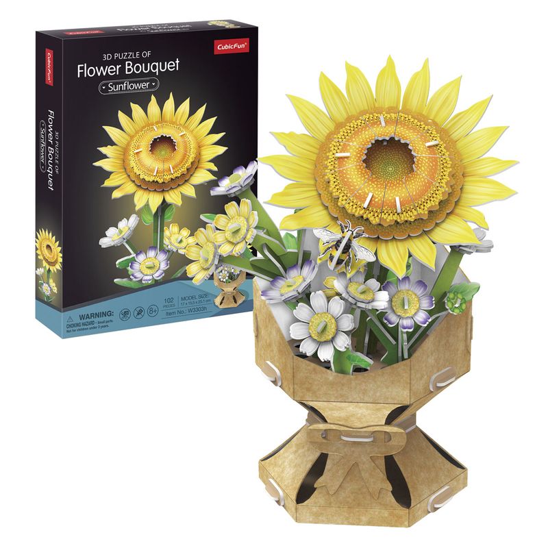 Bouquet-Construccion-3D-Flores-Girasoles